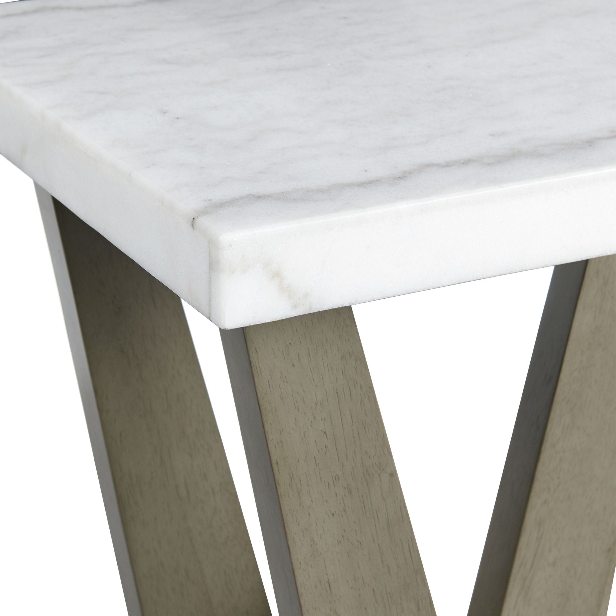 Greta Square End Table In Grey