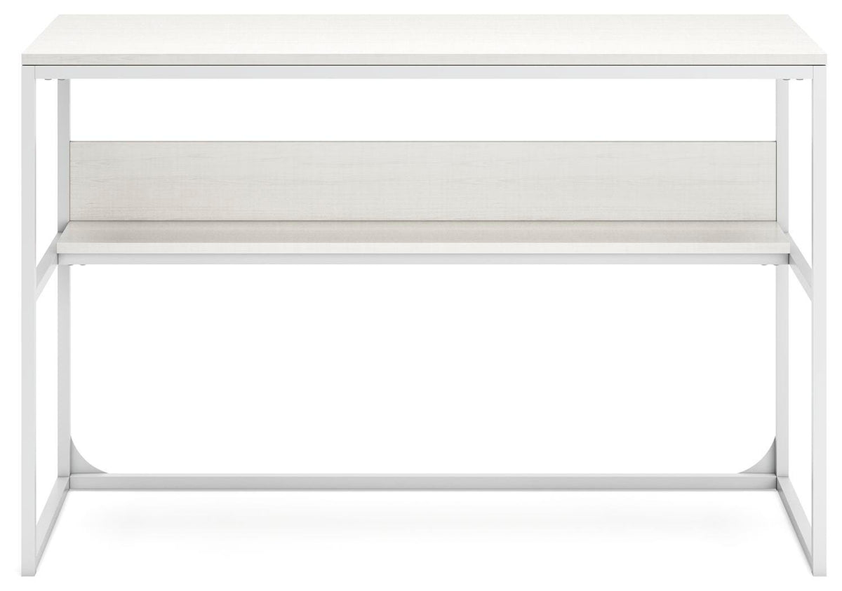 Deznee Home Office Desk in White, front view