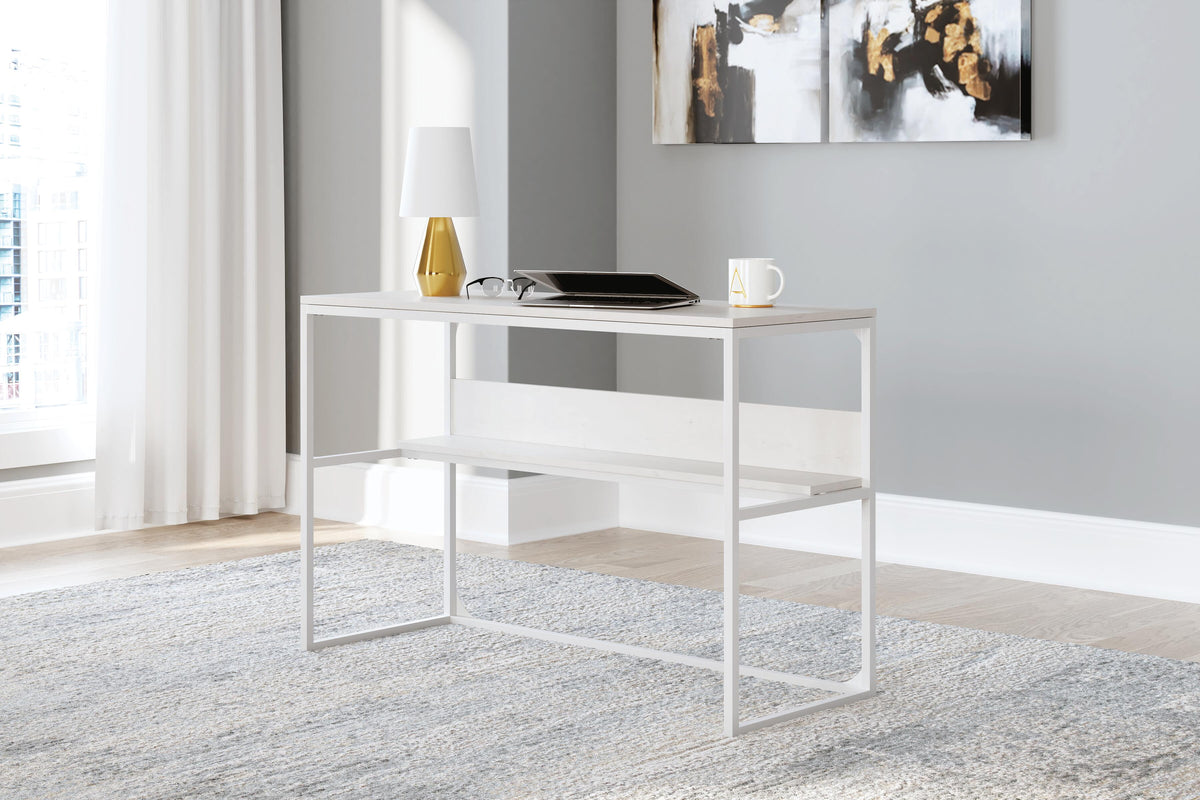 Deznee Home Office Desk in White, alternate view 3