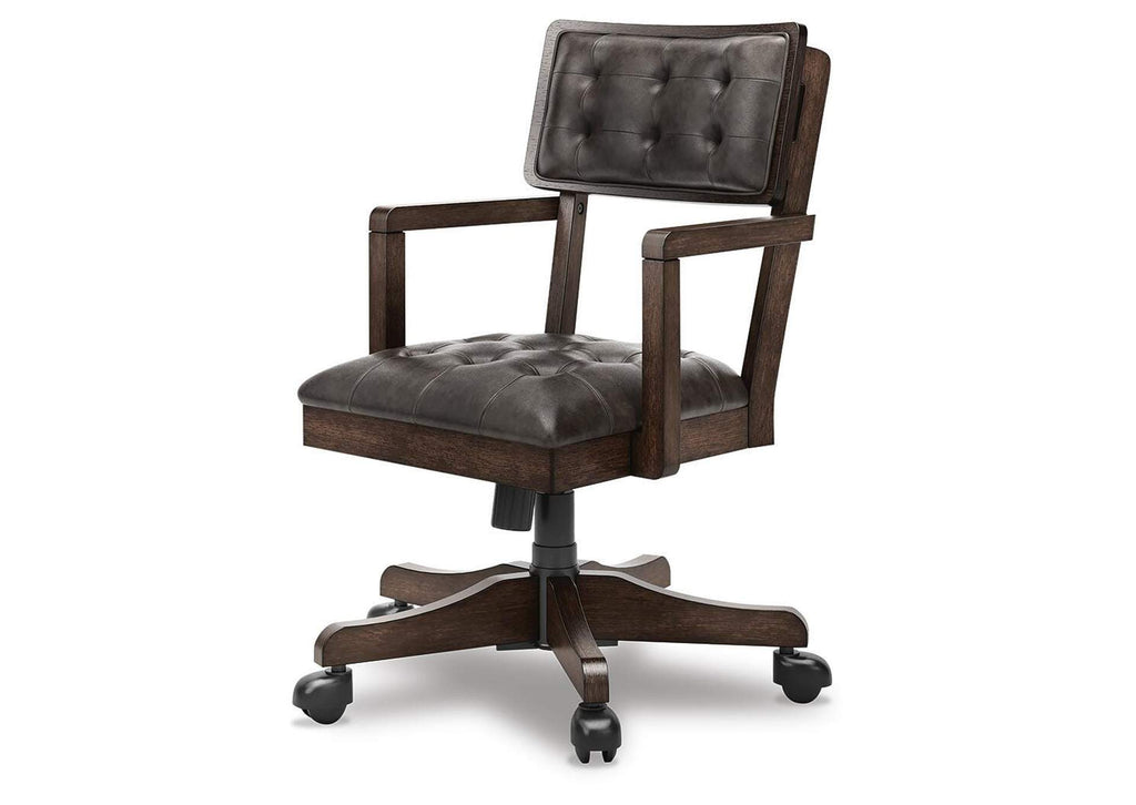 Breckington Home Office Desk with Chair and Storage angled view