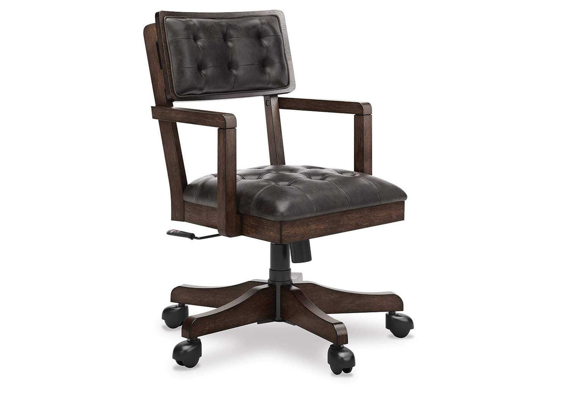 Breckington Home Office Desk with Chair angled view