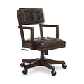 Breckington Home Office Desk Chair in Dark Brown, angle view