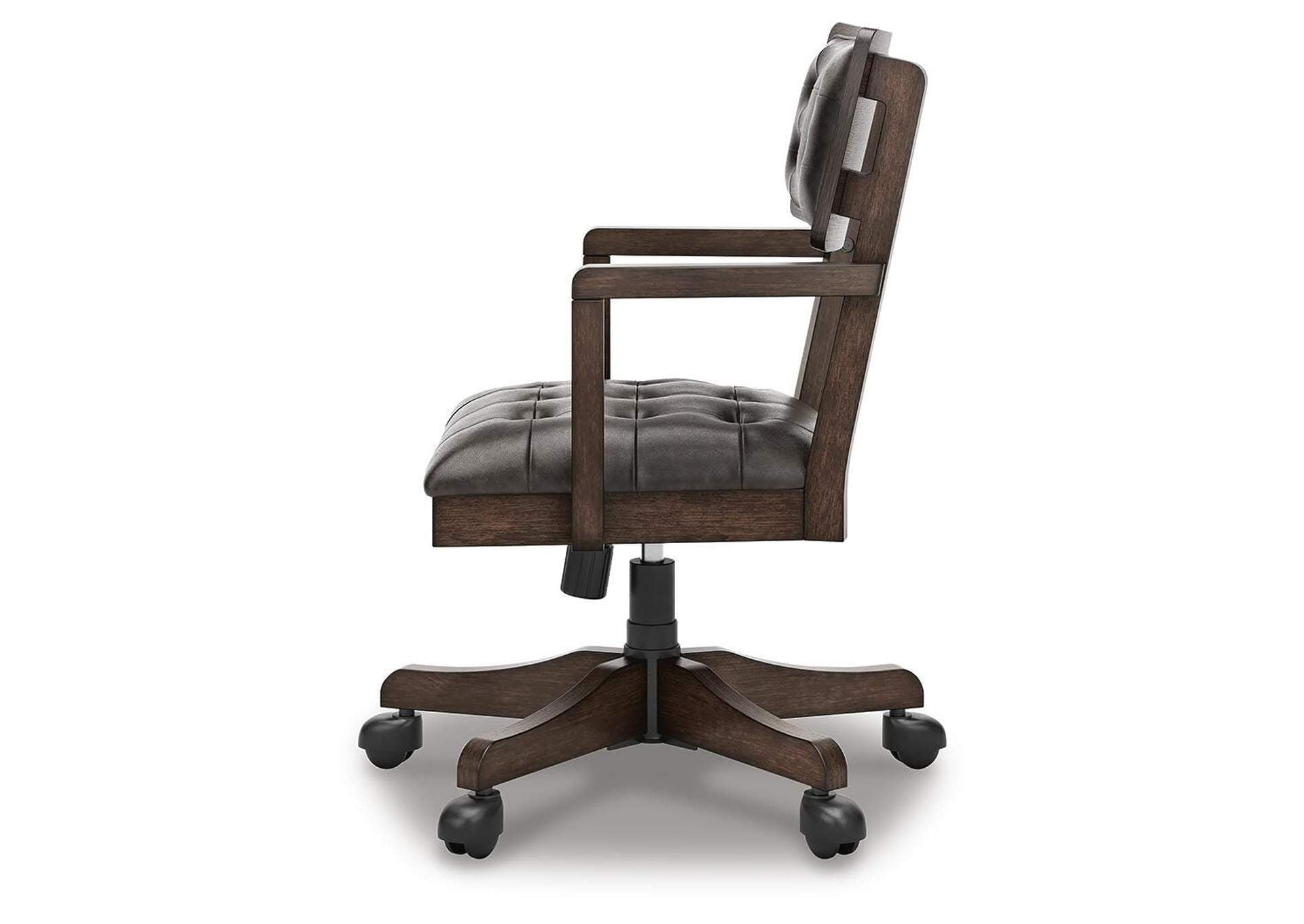 Breckington Home Office Desk with Chair side view