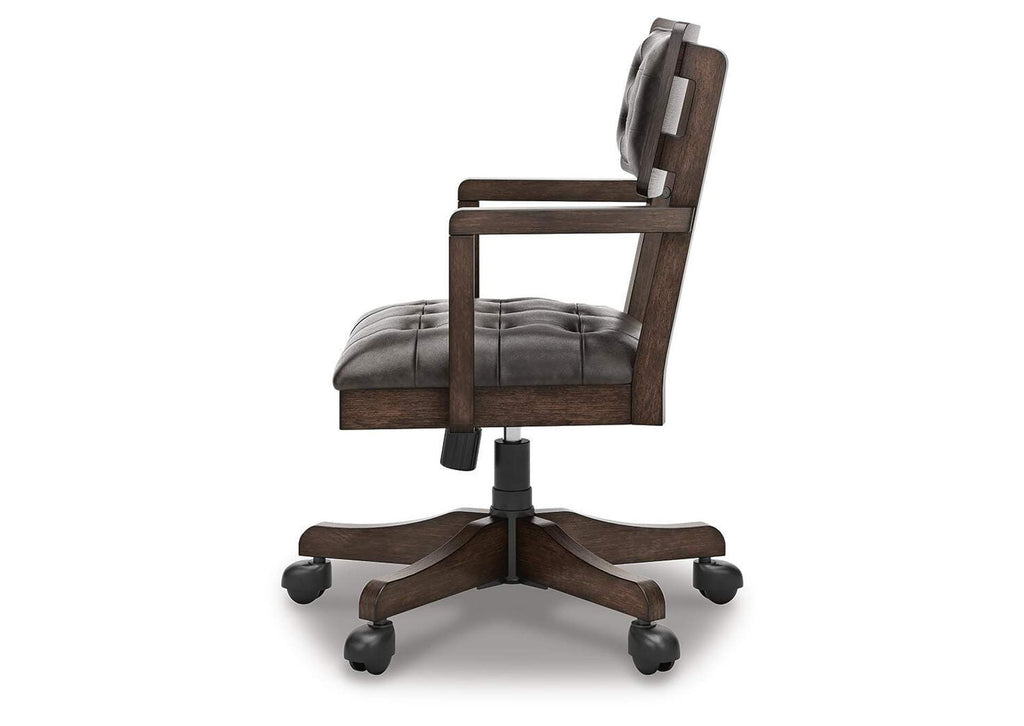 Breckington Home Office Desk with Chair and Storage side view