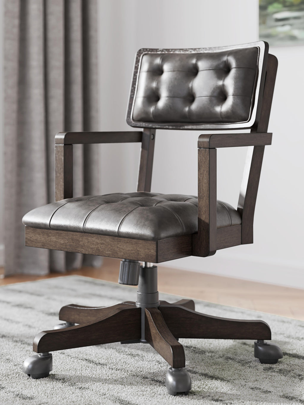 Breckington Home Office Desk Chair in Dark Brown, alternate view 3