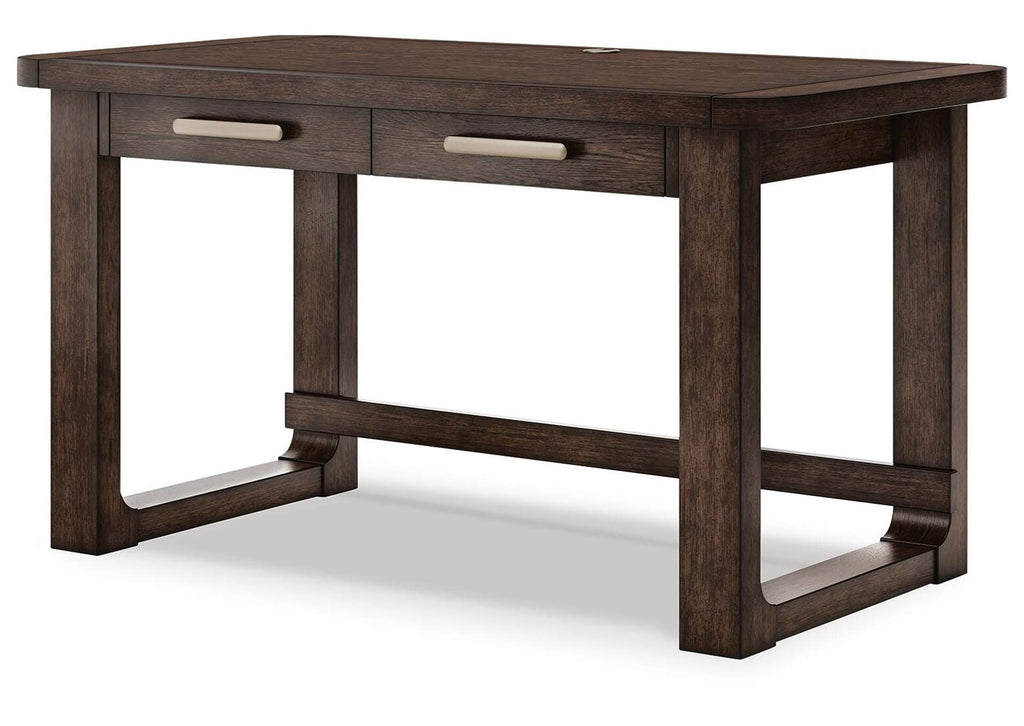 Breckington Home Office Desk with Chair angled view