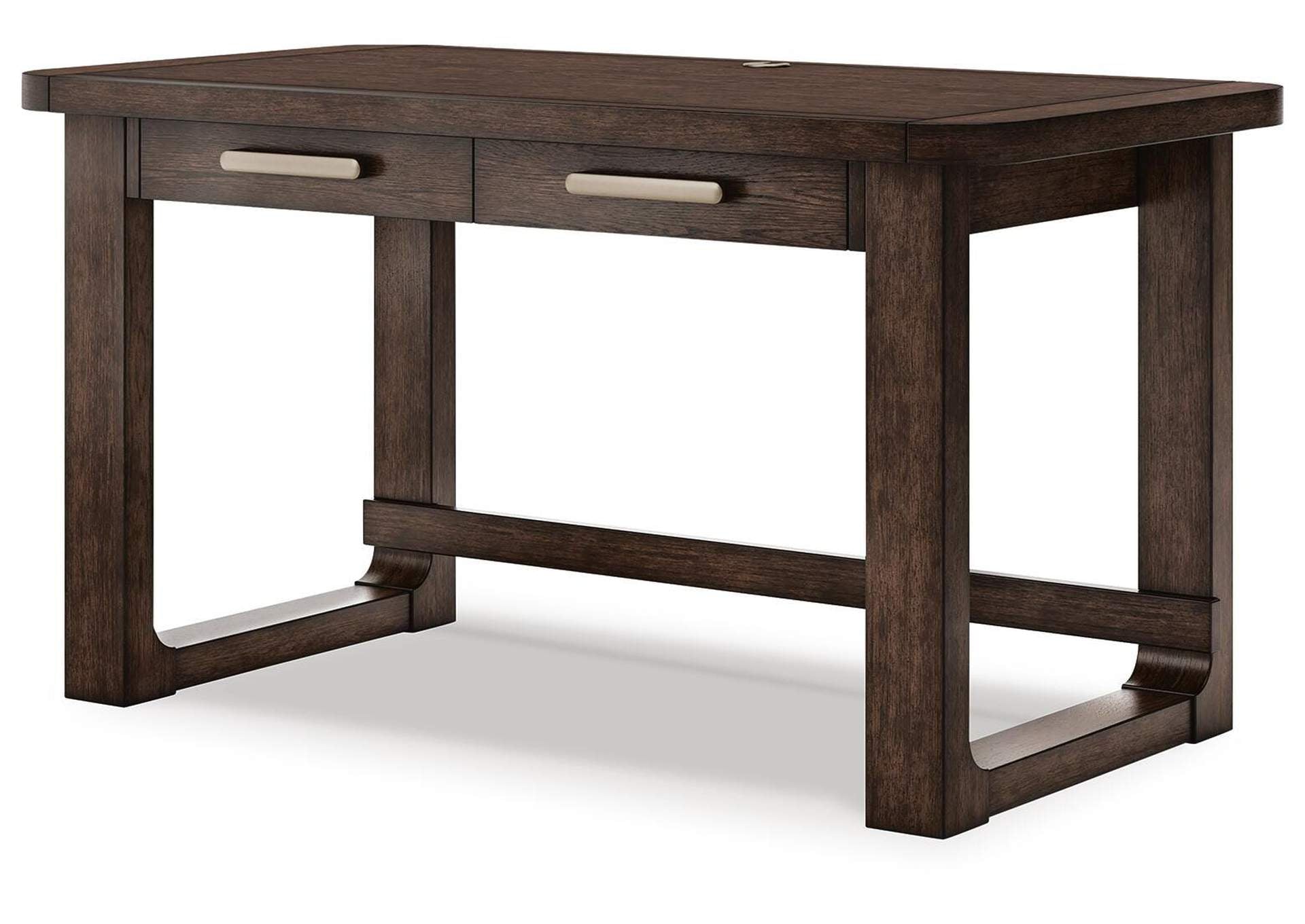 Breckington Home Office Desk with Chair angled view