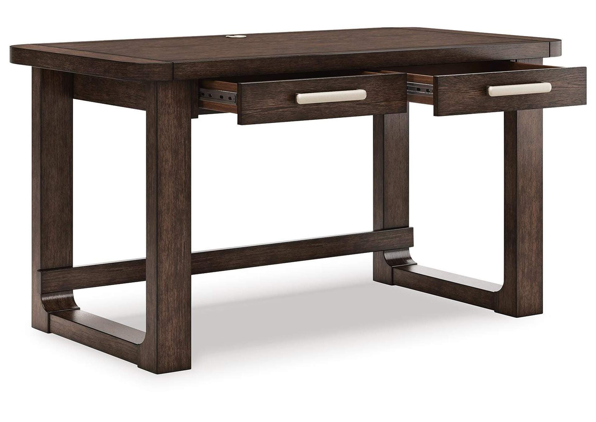 Breckington Home Office Desk with Chair and Storage angled view