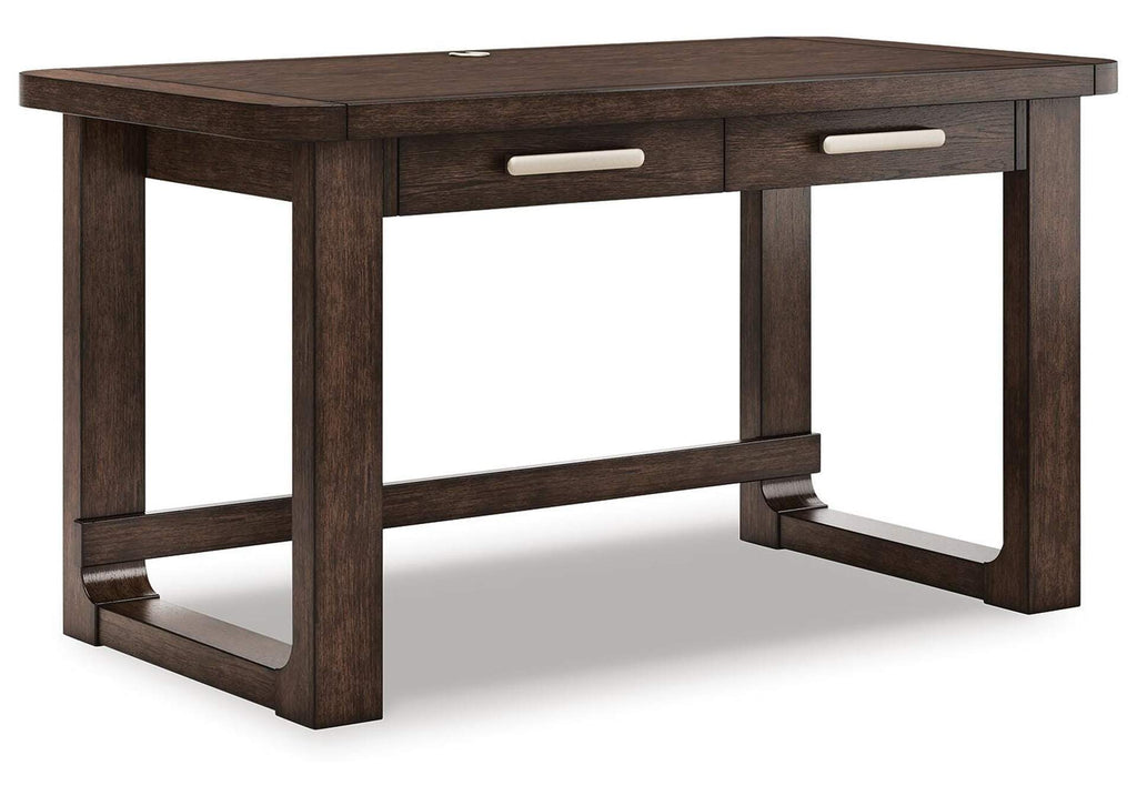 Breckington Home Office Desk with Chair and Storage angled view