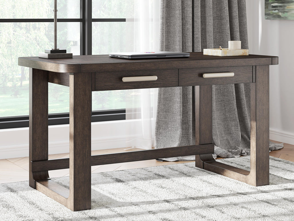 Breckington 56" Home Office Desk in Dark Brown, alternate view 3