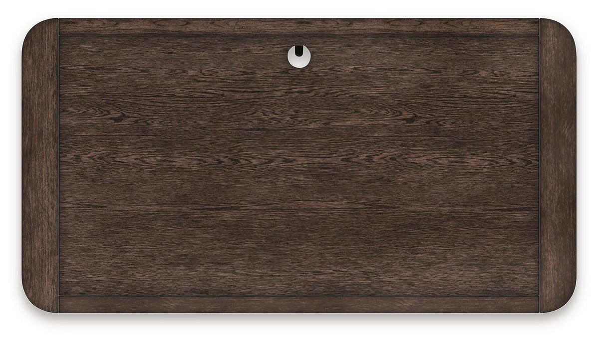 Breckington 56" Home Office Desk in Dark Brown, top view