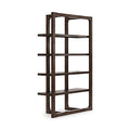 Breckington 76" Bookcase in Dark Brown, angle view