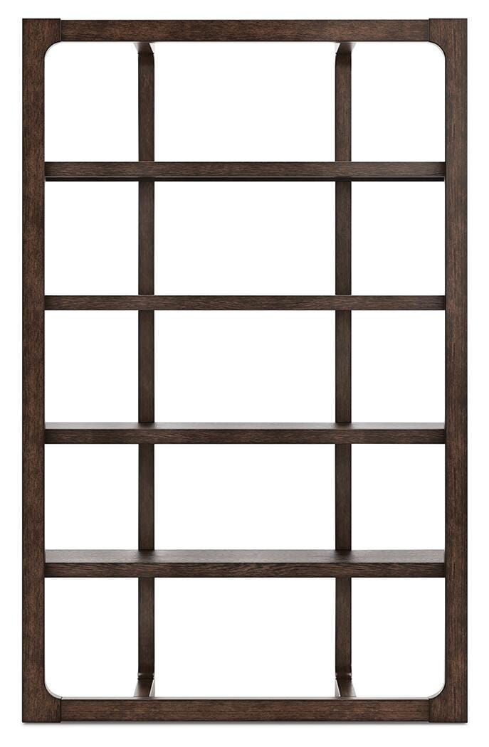 Breckington 76" Bookcase in Dark Brown, front view