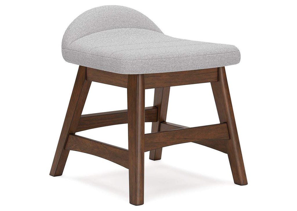 Lyncott Home Office Desk with Chair and Storage angled view