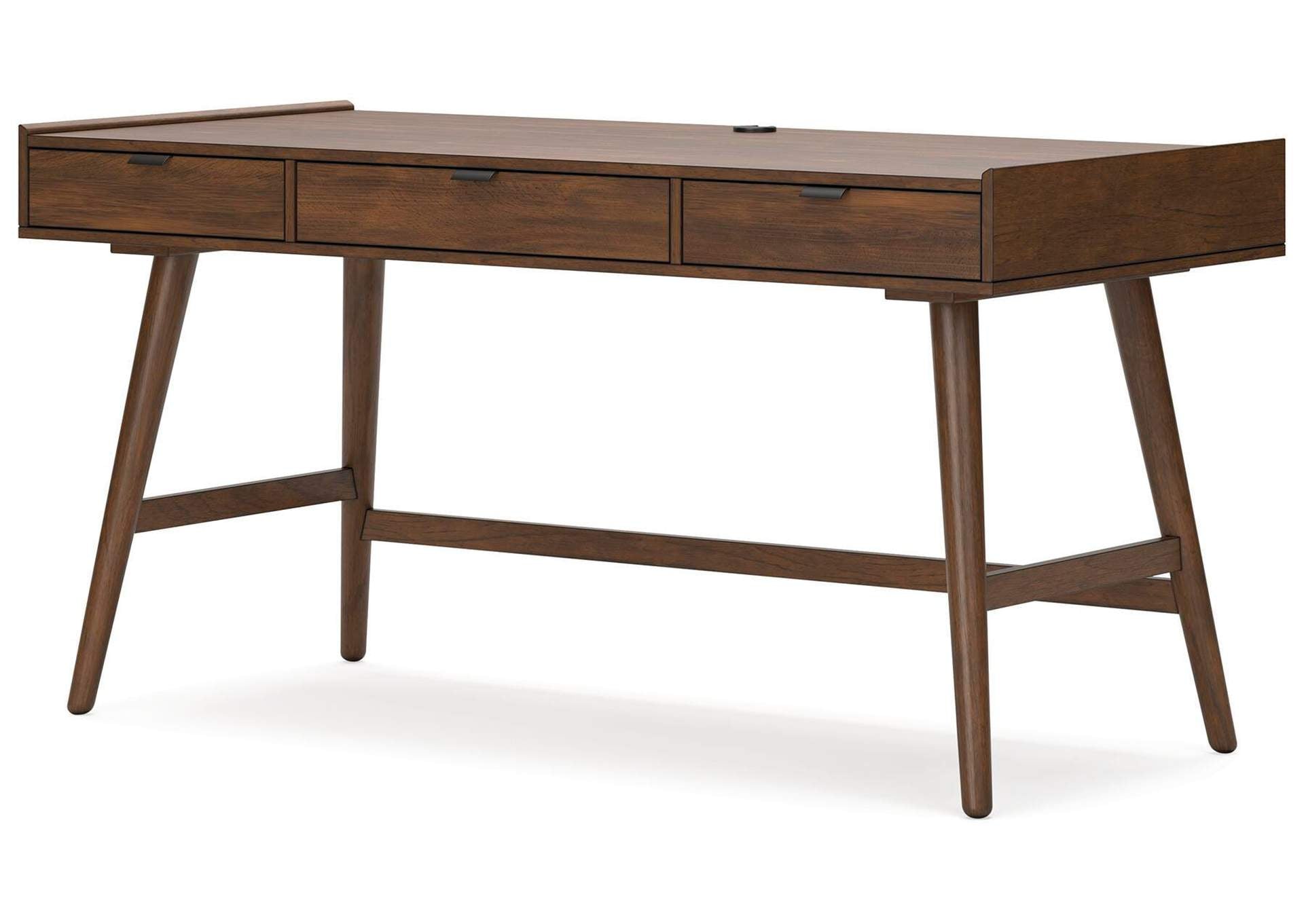 Lyncott Home Office Desk with Chair and Storage angled view