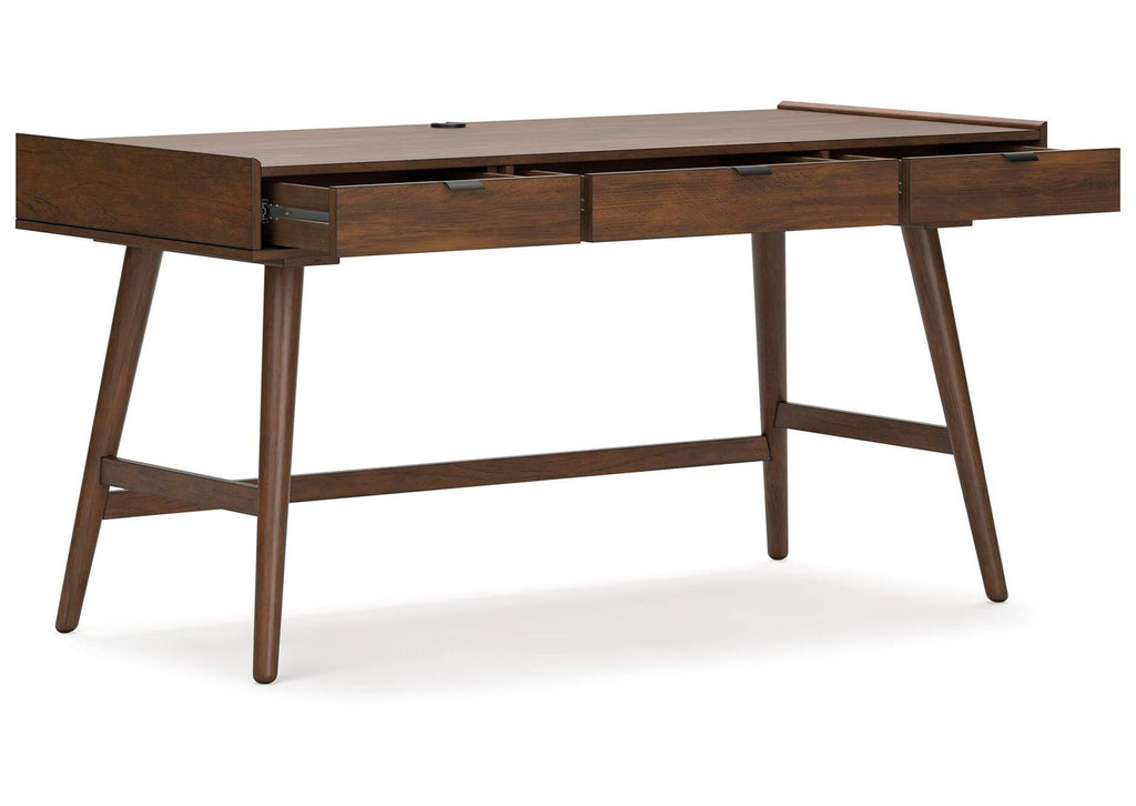 Lyncott Home Office Desk with Chair angled view