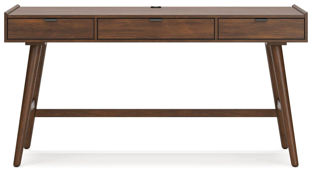 Lyncott 60" Home Office Desk in Brown, front view