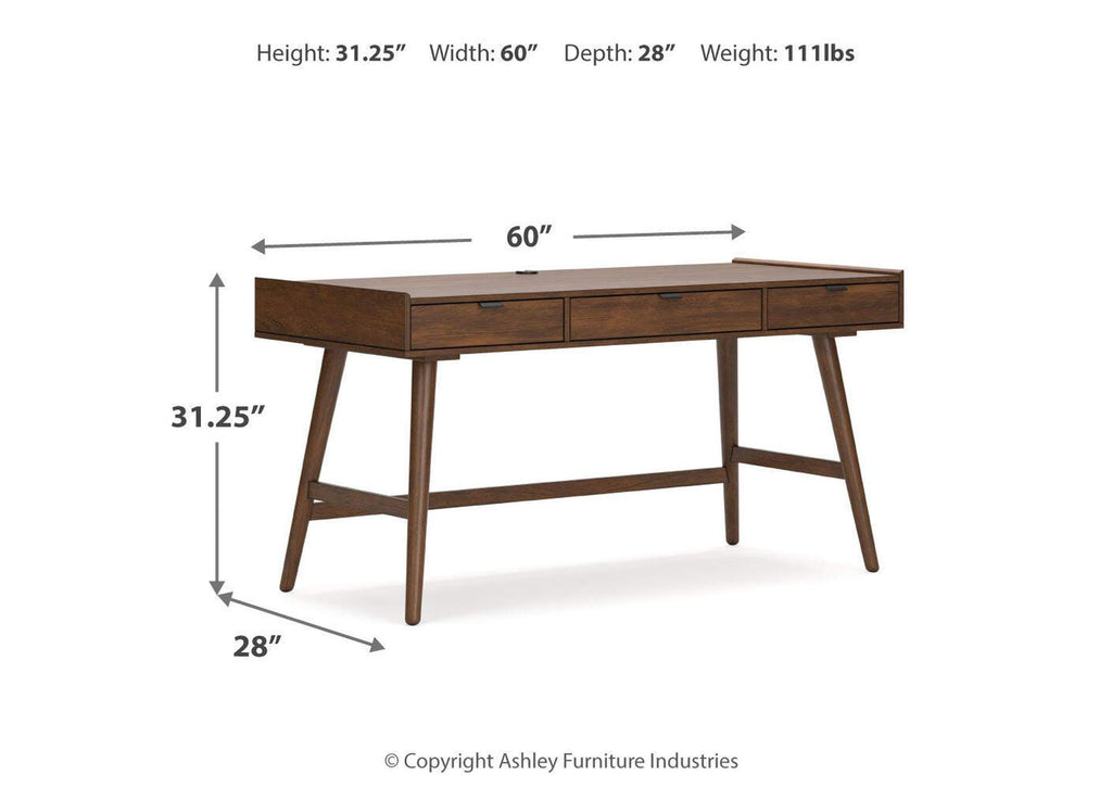 Lyncott Home Office Desk with Chair dimensions
