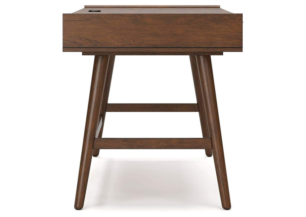 Lyncott Home Office Desk with Chair side view