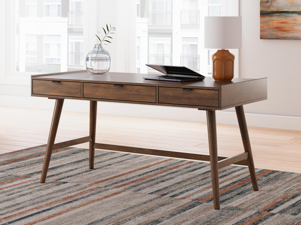 Lyncott 60" Home Office Desk in Brown, alternate view 3