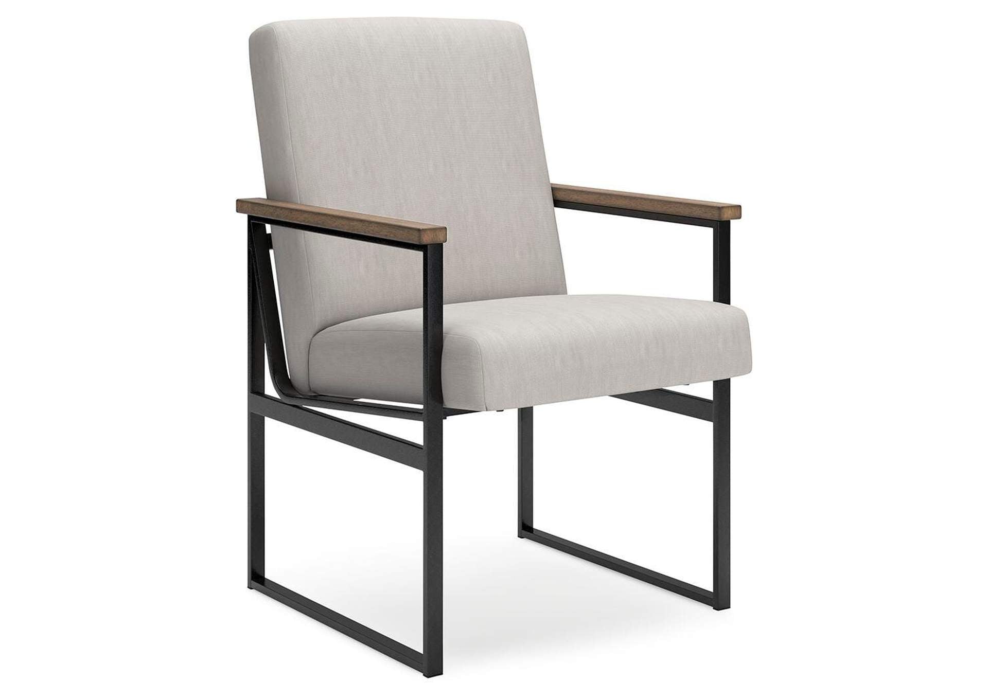 Montia Home Office Desk with Chair and Bookcase angled view