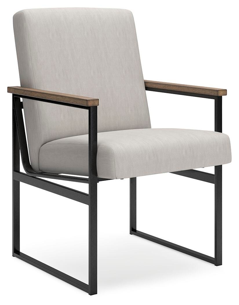 Montia Home Office Desk Chair in Light Brown, angle view