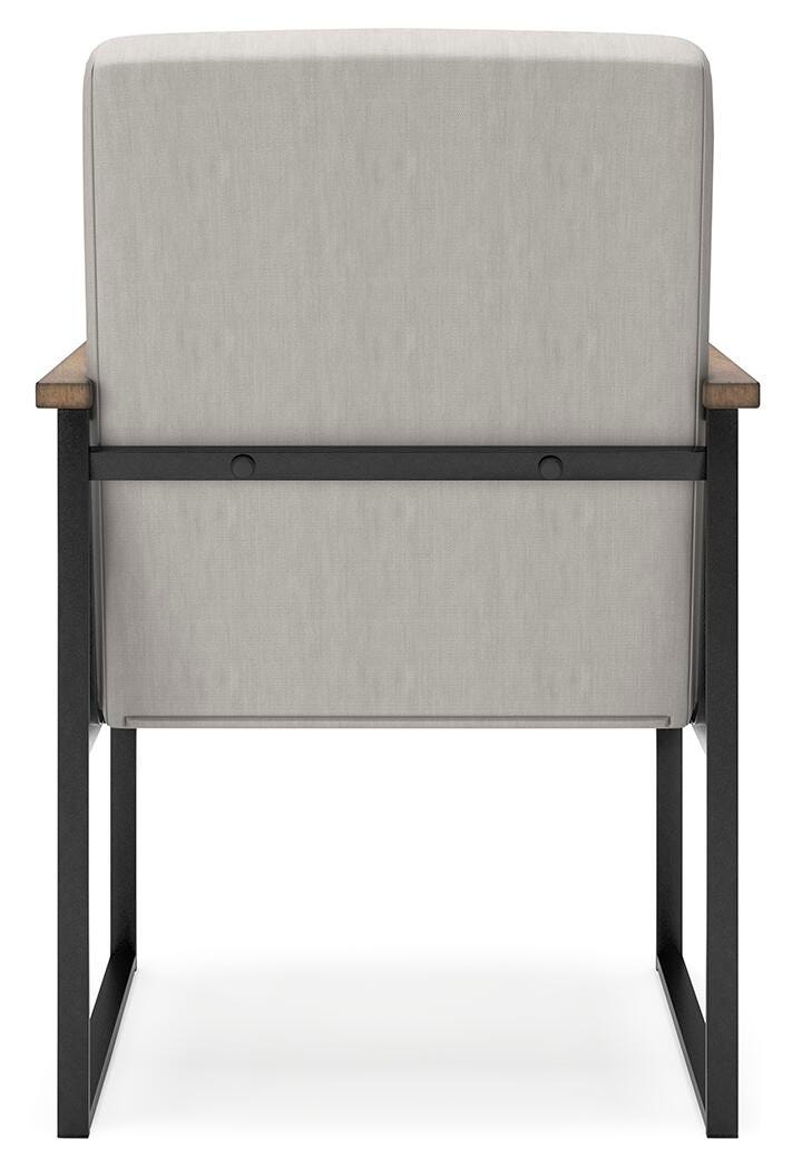 Montia Home Office Desk Chair in Light Brown, back view