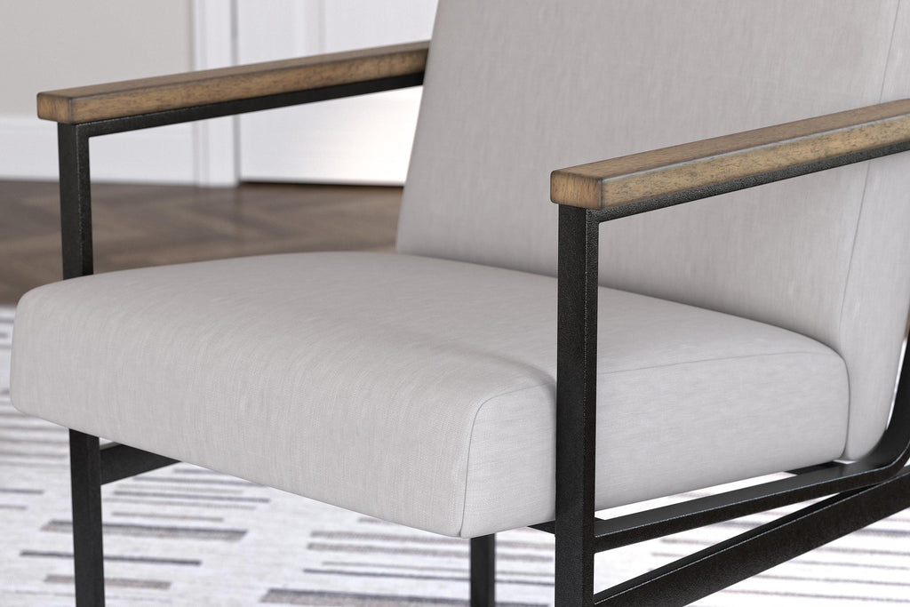 Montia Home Office Desk Chair in Light Brown, detail view