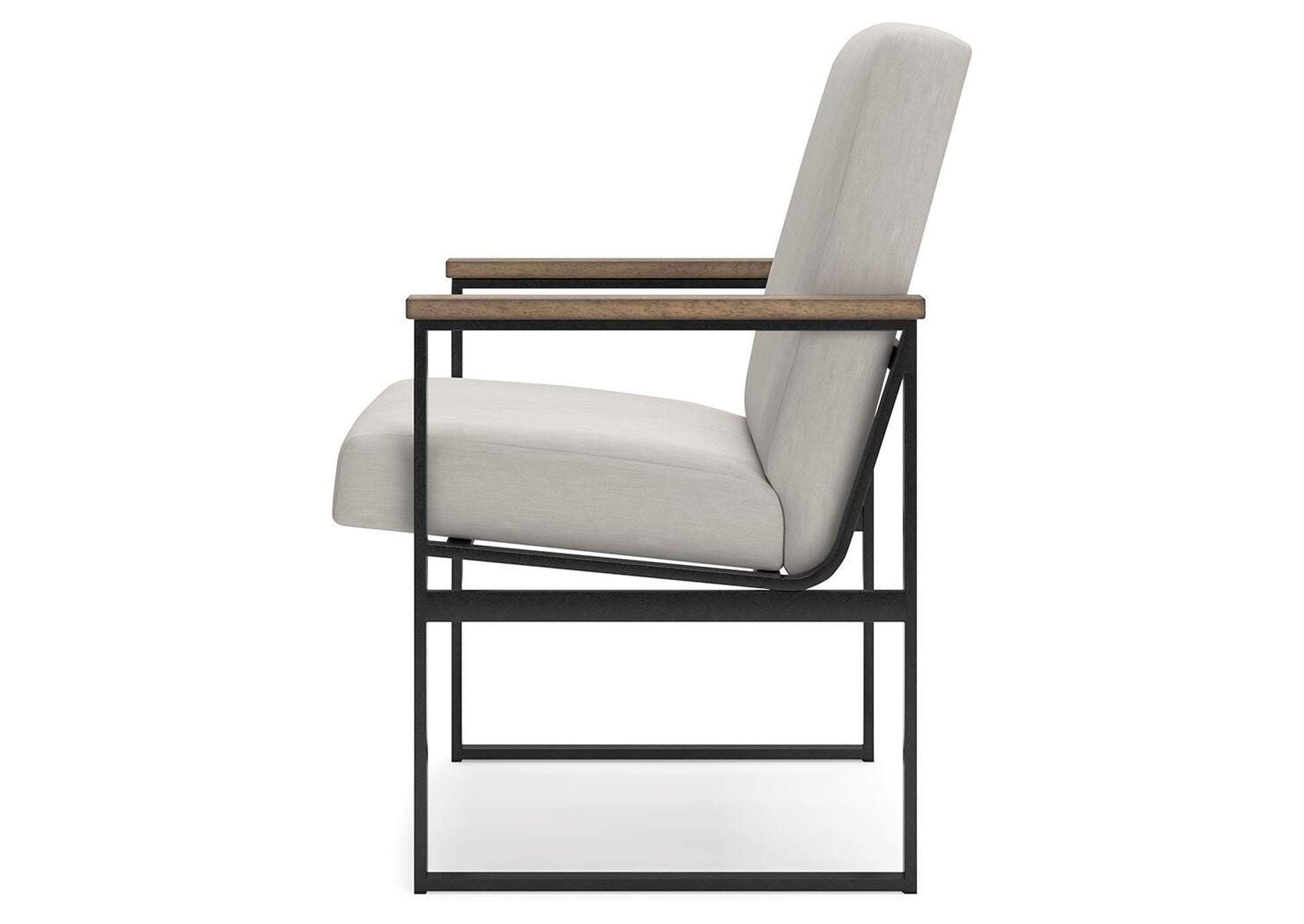 Montia Home Office Desk with Chair and Bookcase side view