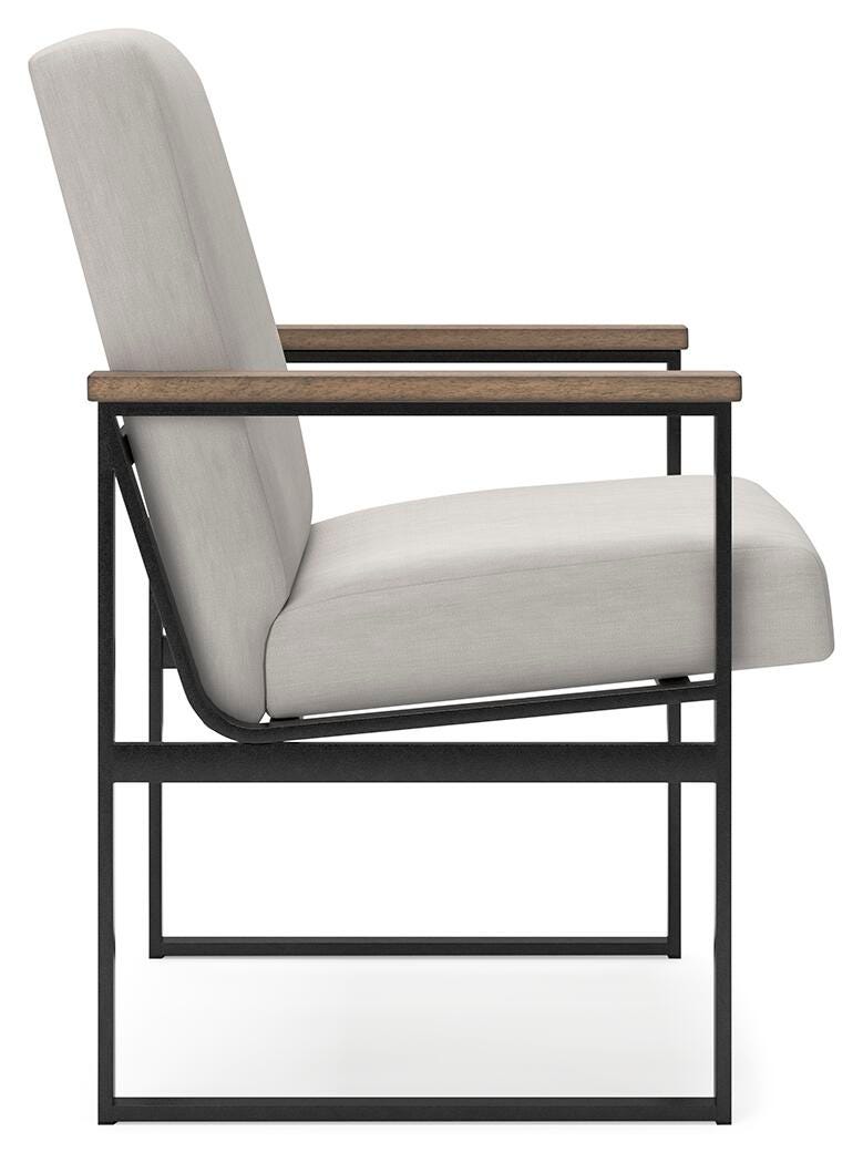 Montia Home Office Desk Chair in Light Brown, side view