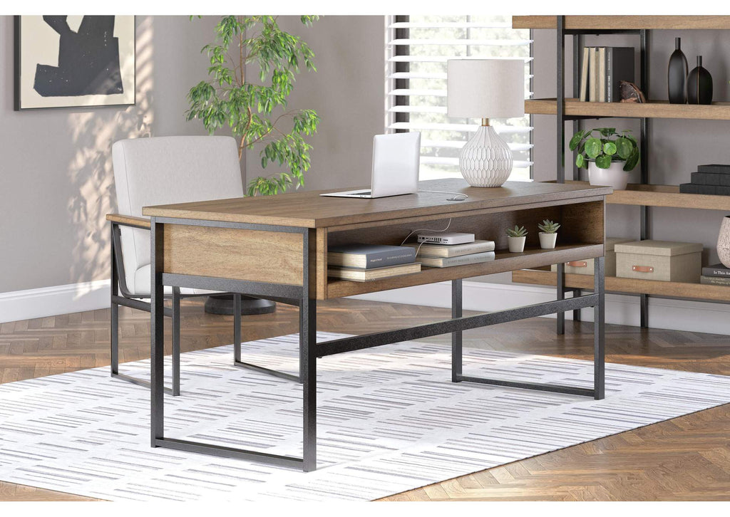 Montia Home Office Desk with Chair and Bookcase