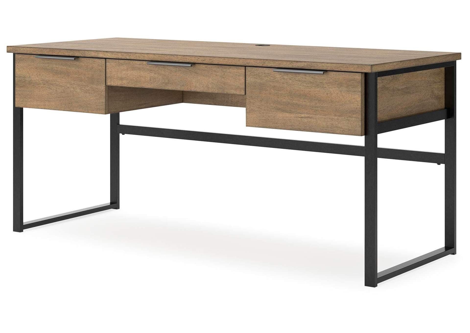 Montia Home Office Desk with Chair angled view