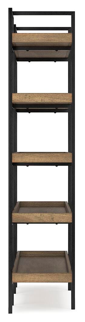 Montia 76" Bookcase in Light Brown, side view