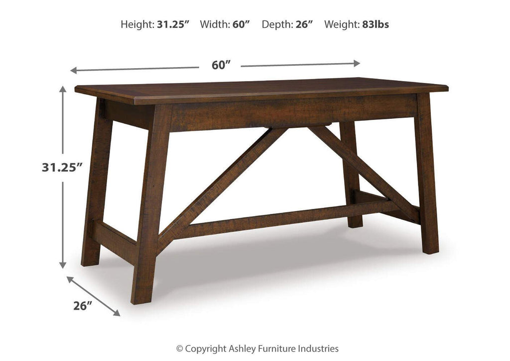 Baldridge Home Office Desk dimensions