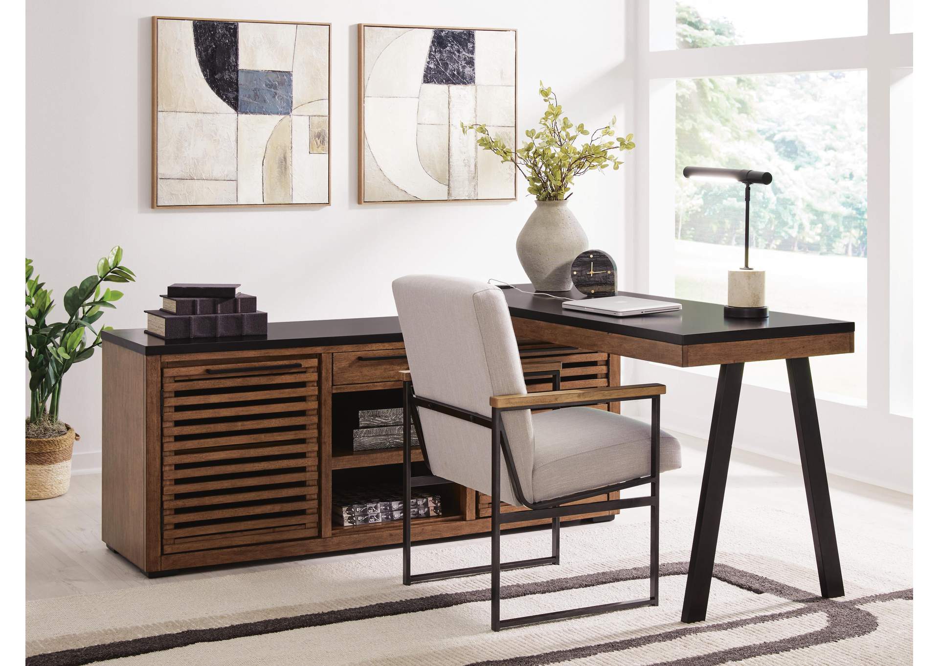 Kallari Credenza with Desk Return