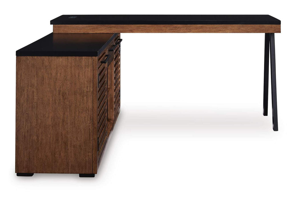 Kallari Credenza with Desk Return side view
