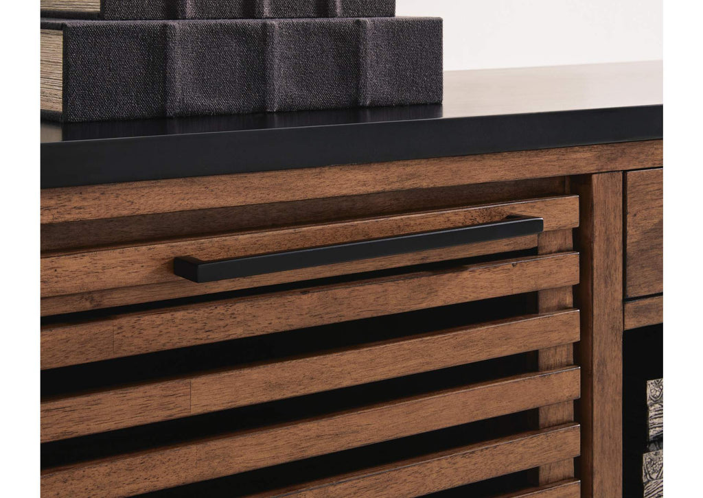 Kallari Credenza with Desk Return detail