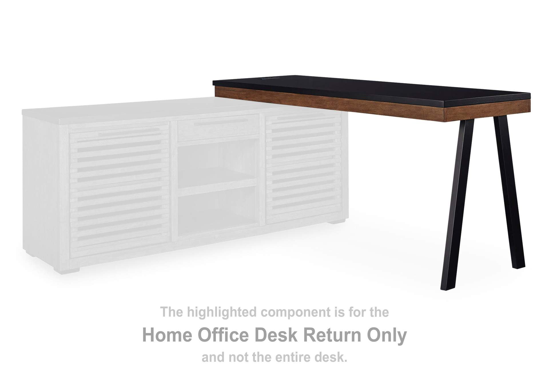 Kallari Credenza with Desk Return