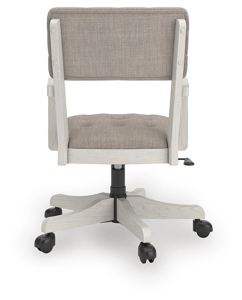 Robbinsdale Home Office Desk Chair in Antique White, back view