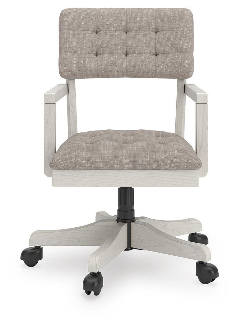 Robbinsdale Home Office Desk Chair in Antique White, front view