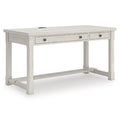 Robbinsdale Home Office Desk in Antique White, angle view