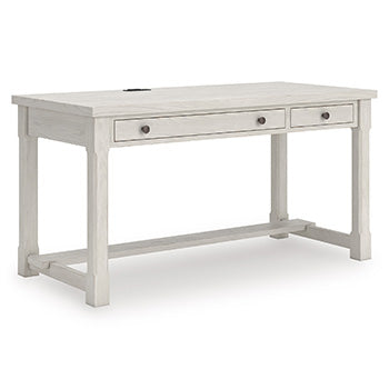 Robbinsdale Home Office Desk in Antique White, angle view