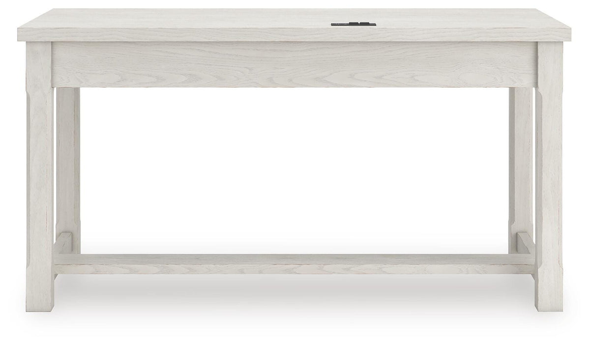 Robbinsdale Home Office Desk in Antique White, back view