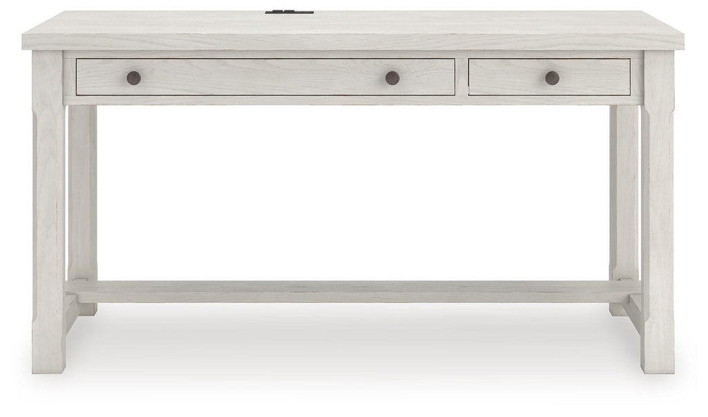 Robbinsdale Home Office Desk in Antique White, front view