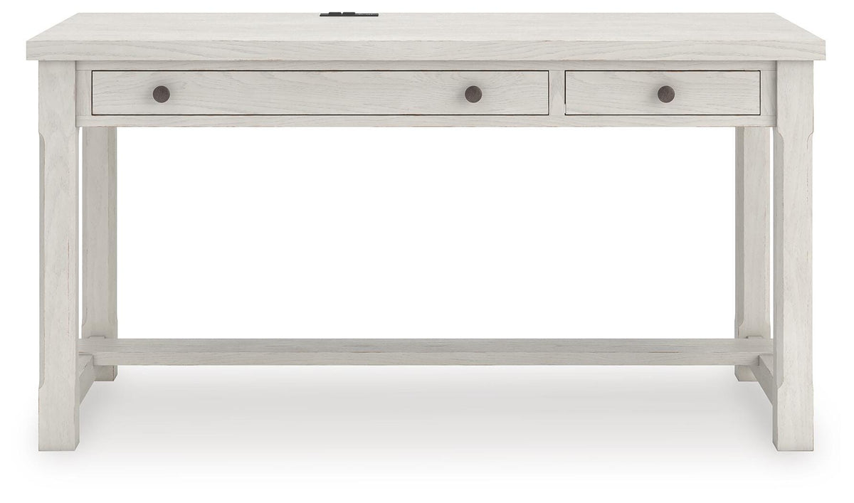 Robbinsdale Home Office Desk in Antique White, front view