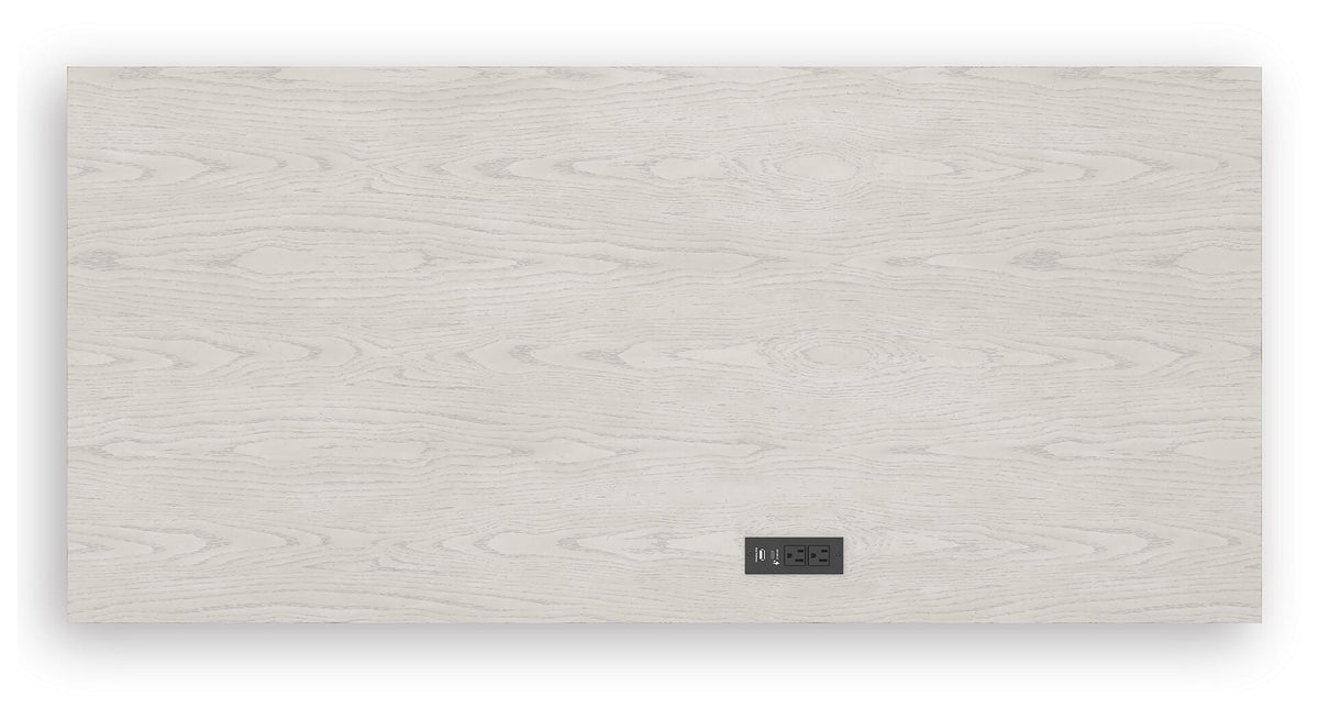 Robbinsdale Home Office Desk in Antique White, top view
