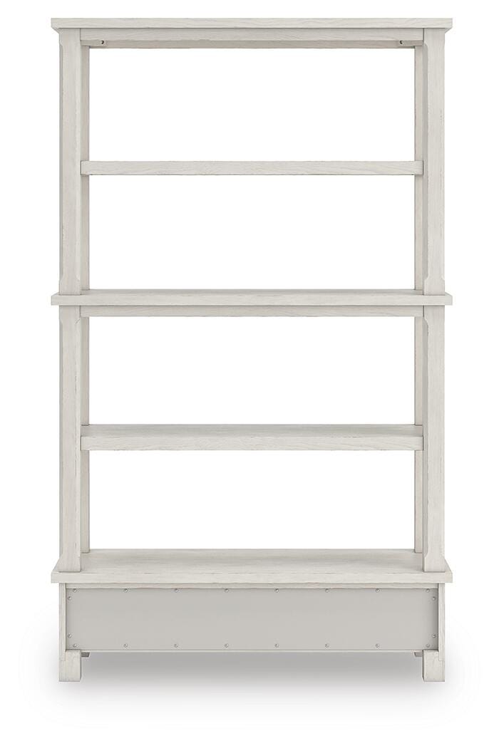 Robbinsdale 75" Bookcase in Antique White, back view