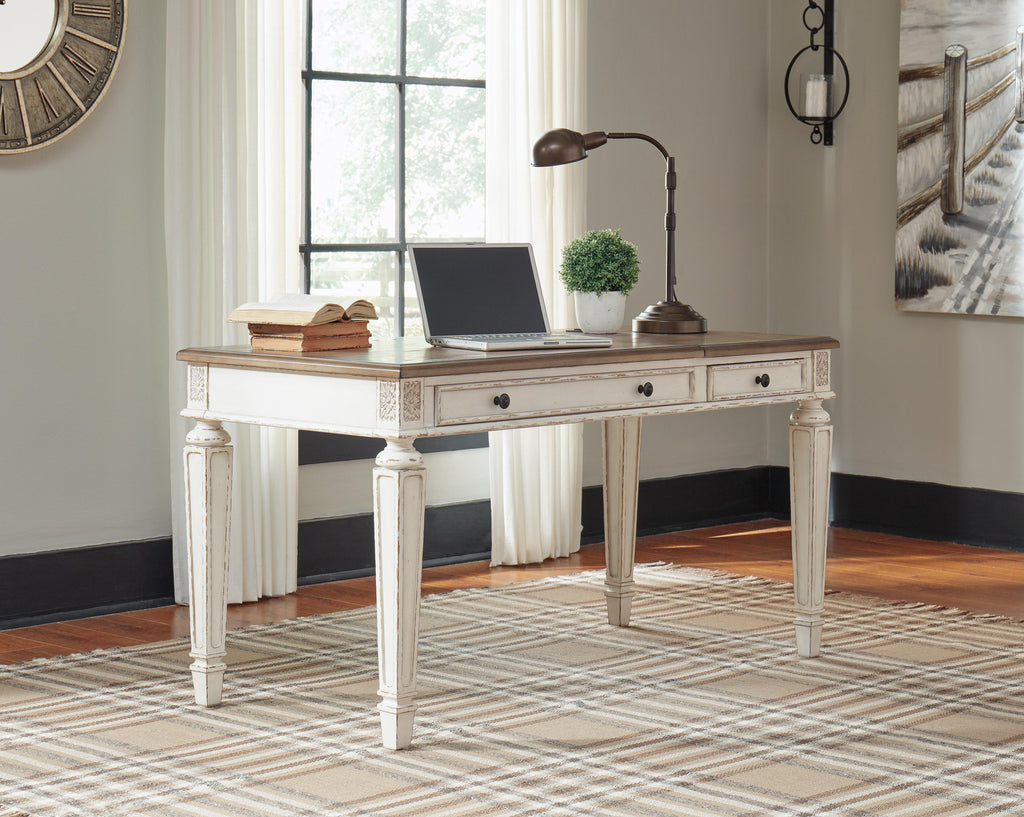 Realyn Home Office Lift Top Desk in White/Brown, alternate view 6