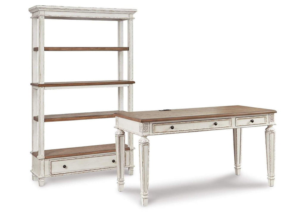 Realyn Home Office Desk and Storage Set