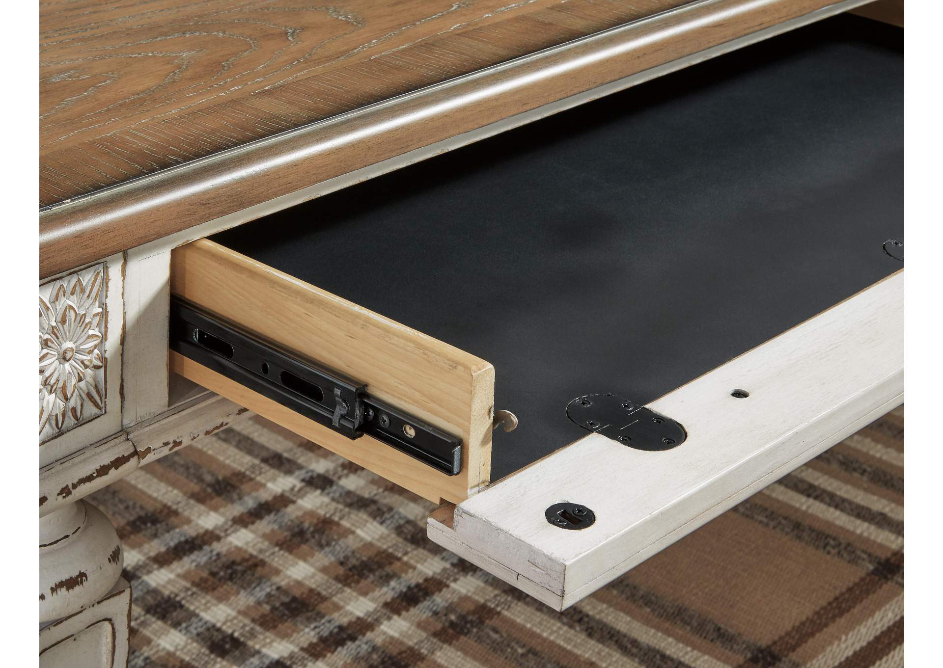 Realyn Home Office Desk and Storage Set detail